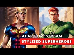 Stable Diffusion, Super Heroic AI ART, Stylized Art using Prompts, Wonder Woman, Cat Woman