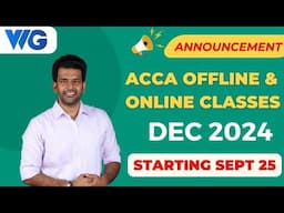 ACCA English Batch Announcement | Offline and Online | Dec 2024 | Wegyde