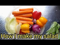 How I make my salad. #durbancooking#salad #greensalad #healthylifestyle #healthyfood#bellpeppers