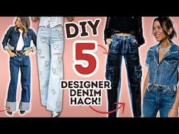 5 DESIGNER Dupes!! 2023 Denim Trends + Upycles  | DIY w/ Orly Shani