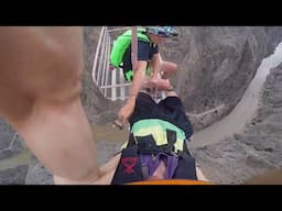 Who needs pants!? BASE jump prank | Negative4 Productions