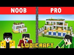 NOOB VS PRO: Modern House BUILD CHALLENGE MINECRAFT (Tagalog)