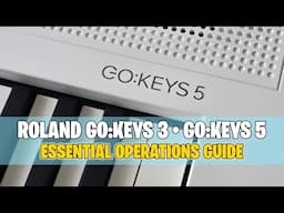 How to Use Roland GO:KEYS 3 & GO:KEYS 5