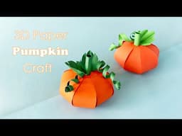 3d Paper Pumpkin Craft | Papercraft Pumpkin | Paper Pumpkin Craft | Thanksgiving Crafts