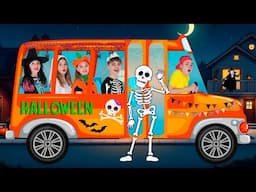 The Wheels on the Halloween Bus go Round and Round 🚌 More 🎃 Fun Nursery Rhyme for Kids