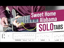 🎸 How to play the SOLO Guitar of SWEET HOME ALABAMA - Lesson | Tab / Tutorial / Cover