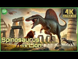 Dino Challenge: Spinosaurus vs Lion, Stonehenge, and Modern Vehicles!