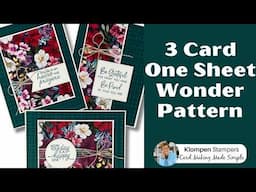 Easy 3 Card One Sheet Wonder | DIY Card Making Tutorial + FREE Download!