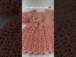 Crochê para bebê❤️ Lindo vestidinho infantil #crochet #croche #vestidobebecroche #vestidobebe