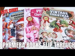 KATE CURRY EPHEMERA BOOKS FLIP THROUGH | VINTAGE CHRISTMAS | CHRISTMAS | PINK CHRISTMAS