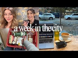 a week in the city, social events, random date, trader joes haul