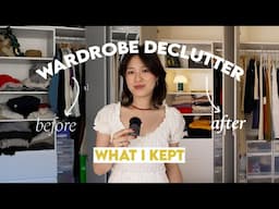 HUGE WARDROBE DECLUTTER & TOUR | Clothes I Kept AFTER Decluttering