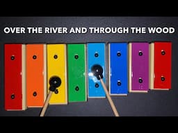 OVER THE RIVER AND THROUGH THE WOOD | Instrumental Music with Lyrics | How to Play on Xylophone 🎼🎵🎶