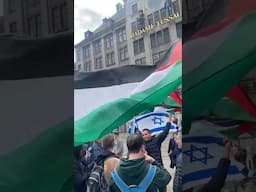 Proud Israeli and Jew standing up amongst protesters. #israel