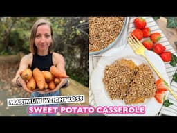 VEGAN SWEET POTATO CASSEROLE 🔥 Low Calorie Density (with hidden veggies & beans!)