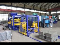 QT4-15 Paver block making machine work with color feeding machine