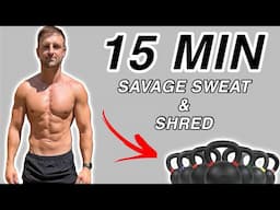 15 MIN: SAVAGE SWEAT! Single FULL BODY KETTLEBELL Workout