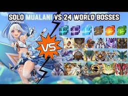 Solo C0 Mualani vs 24 World Bosses (WL 9) Without Food Buff | Genshin Impact