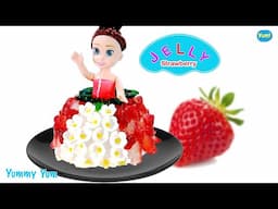 ๋How to make cute Jelly strawberry Princess's dress * Yummy Yum.