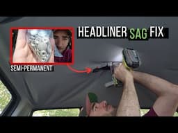 How to fix a sagging Car Headliner with screw-in buttons | No Glue | Permanent?