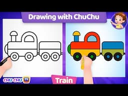 How to Draw a Train? - More Drawings with ChuChu - ChuChu TV Drawing Lessons for Kids