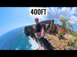 Someone built a 400ft Cliff Swing