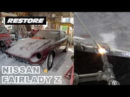 日産 フェアレディ Z S30 型レストア pt.2【ボンネットを真鍮溶接で穴埋め】-Restore & Renew