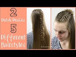 2 Dutch Braids - 5 Different Hairstyles | BabesInHairland.com