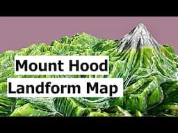 Mount Hood Landform Map, Oregon