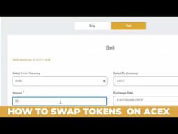 HOW TO SWAP TOKENS  ON ACEX