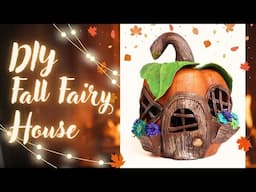 Fall Fairy Garden House Tutorial - Polymer Clay Pumpkin Fairy House