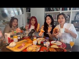 Asmr French style breakfast or brunch with my sisters and my niece Clare