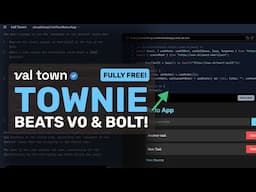 Townie: This FULLY FREE AI Coder BEATS V0 & Bolt! (w/ Free Claude 3.5 Sonnet)