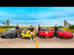 WE RACED! (Lamborghini Revuelto vs Ferrari 296 vs Porsche GT2 RS vs Ferrari 488 Pista)