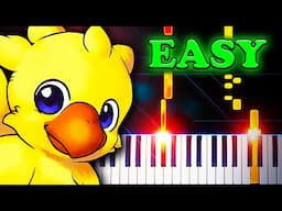 Chocobo Theme (from Final Fantasy) - EASY Piano Tutorial