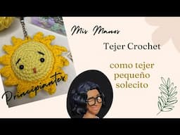 Tejer crochet llavero de sol solecito