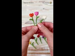 Tulipán MINIATURA tejido a crochet en MINUTOS 🌷