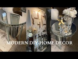 Modern Diy Home Decor • Mirror Diy End Table • Modern Wall Art • Affordable Home Decor