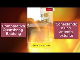 Quansheng comparativa antena exterior contra baofeng