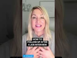 HOW TO FOLLOW UP AFTER A JOB INTERVIEW #jobinterview #interviewtips #jobsearch #interviewfollowup