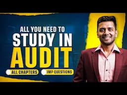 CMA INTER - AUDIT - ONE SHOT MARATHON | MUST WATCH FOR ALL CMA INTER STUDENTS