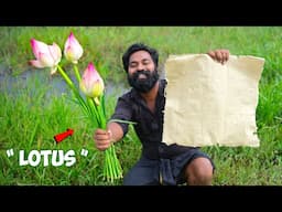 I Made This Painting From Lotus | താമരപ്പൂ കൊണ്ട് പേപ്പർ ഉണ്ടാക്കിയപ്പോൾ | M4 Tech |