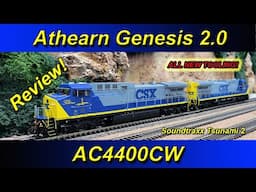 NEW! Athearn Genesis 2.0 - AC4400CW! Detailed Review with Comparison. Tsunami 2 DCC & Sound!