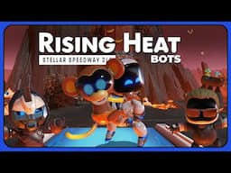 Astro Bot Stellar Speedway DLC - Rising Heat Speedrun | Flaming Rescue Bots & Trophy Guide