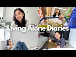 living alone diaries✨🪞: arranging my condo + groceries