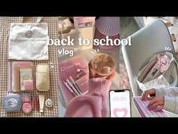 Back to school vlog 🎀📓5am morning routine, studying at café, organizing pencils, lots of coffee