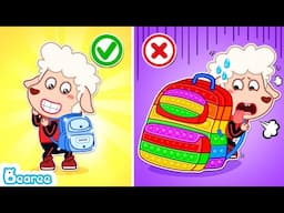 Big vs Small Backpack Challenge | Useful Story About Giant Backpack for Kids | Bearee Kids Show