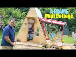 A FRAME CABIN Tiny House BUILD- w/ Swing Wall Build Tip!