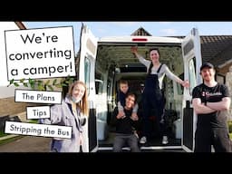 WE'RE CONVERTING A MINIBUS TO A FAMILY CAMPER VAN | The beginning of some exciting family adventures