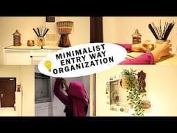 Minimalist Entry Way Organization Malayalam | Declutter For A Happier Home | Less Stuff Feel Happy